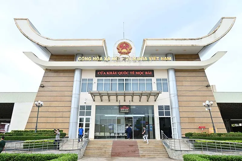 Moc Bai border gate in Vietnam